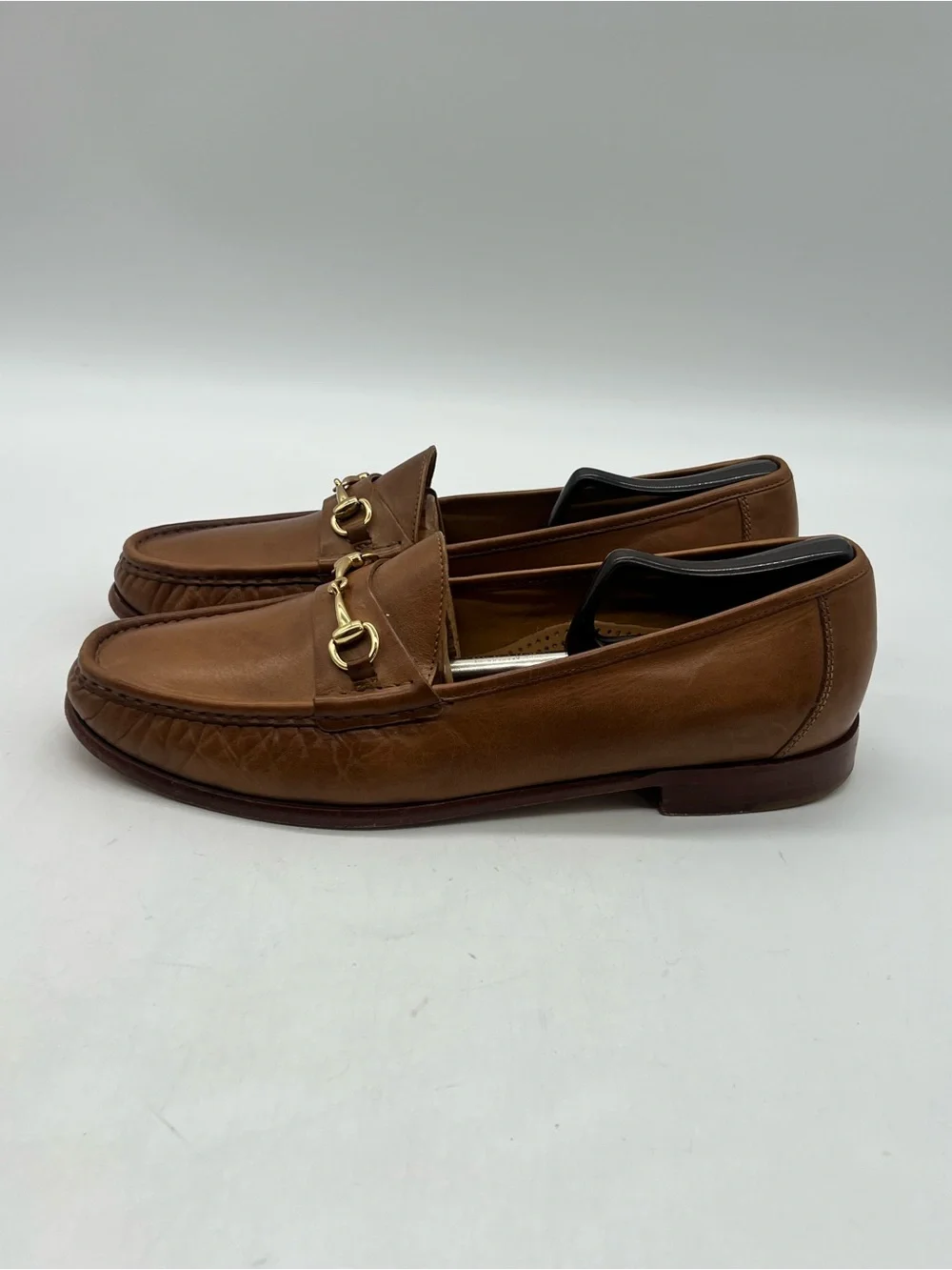 Cole Haan Ascot Men’s 11.5M British Tan Leather Horse Bit Dress Loafers Shoes